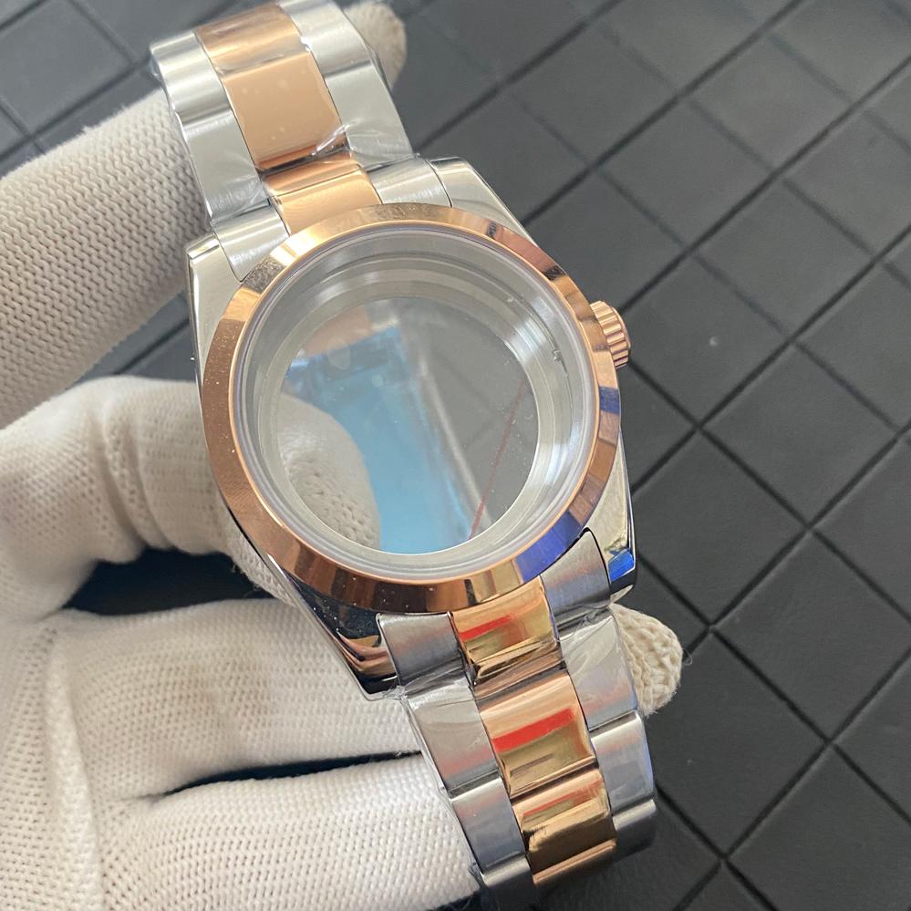 39mm Mid Rose Gold Stainless Steel Watch Case Sapphire Glass Stainless Steel Strap Watches Case for NH35 NH36 4R36 7S Movement 39MM
39mm Mid Rose Gold Stainless Steel Watch Case Sapphire Glass Stainless Steel Strap Watches Case for NH35 NH36 4R36 7S Movement 39MM