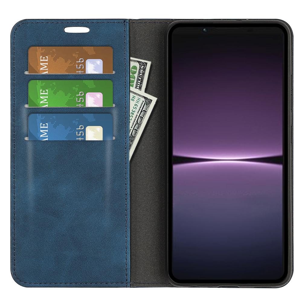 For Sony Xperia 1 V Skin-touch Leather Phone Case Stand Wallet Protective Phone Cover Blue
For Sony Xperia 1 V Skin-touch Leather Phone Case Stand Wallet Protective Phone Cover Blue