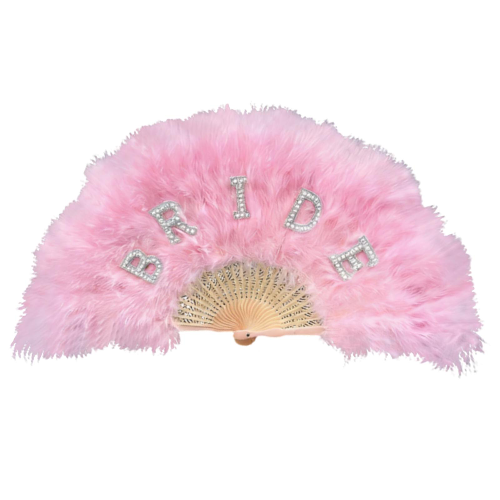 A Feather Folding Fan With English Lettering Is A Suitable Wedding Decoration For A Bachelorette Party Bride (BRIDE/). One Size
A Feather Folding Fan With English Lettering Is A Suitable Wedding Decoration For A Bachelorette Party Bride (BRIDE/). One Size