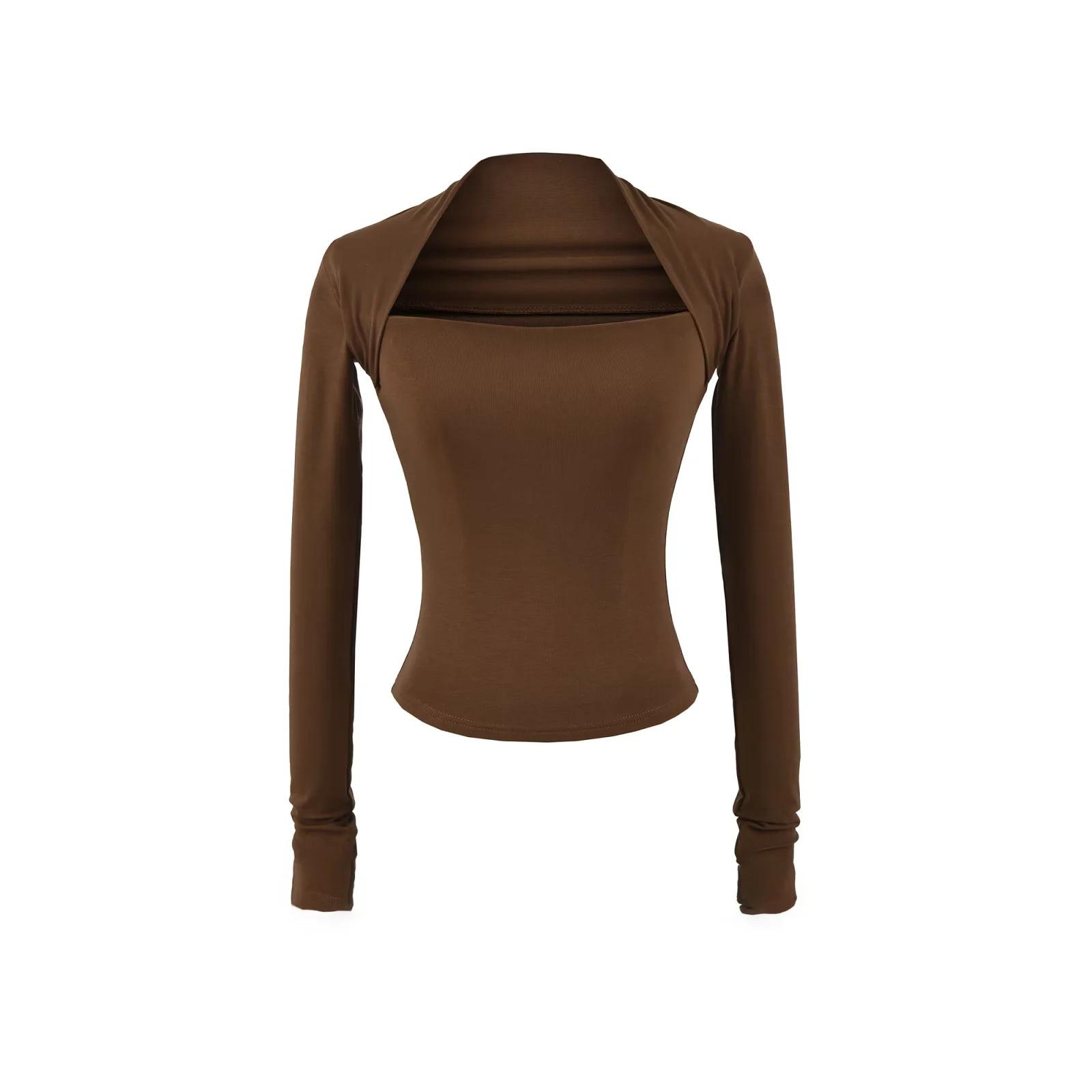 Elegant One-Shoulder Two-Piece Style Women s Autumn Slimming T-shirt Large колір темно кави
Elegant One-Shoulder Two-Piece Style Women s Autumn Slimming T-shirt Large колір темно кави