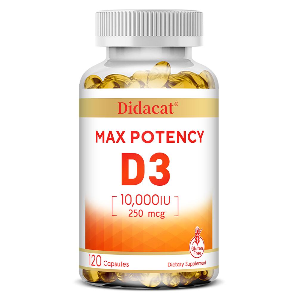 Vitamin D 250 Mcg (10,000 IU) Dietary Supplement, 120 Capsules Per Bottle 120 Capsules
Vitamin D 250 Mcg (10,000 IU) Dietary Supplement, 120 Capsules Per Bottle 120 Capsules