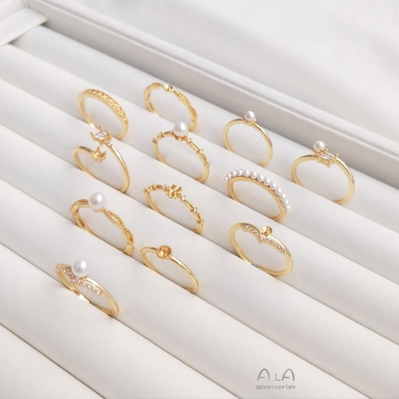 Color-Preserving 14K Gold-Filled Pearl Ring Setting, Japanese Minimalist High-End DIY Jewelry.
Color-Preserving 14K Gold-Filled Pearl Ring Setting, Japanese Minimalist High-End DIY Jewelry.