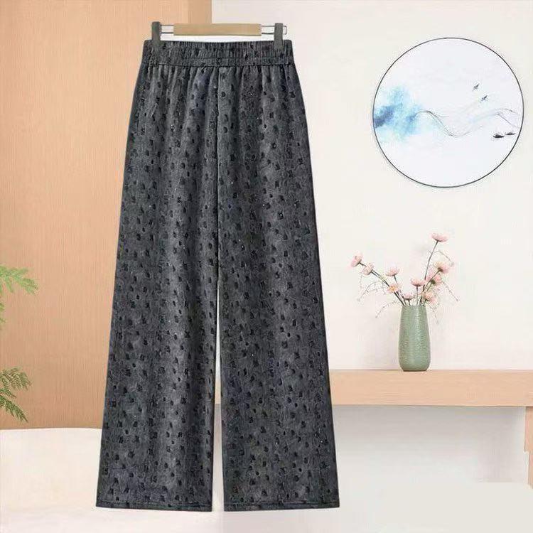 Women s Polka Dot Wide-Leg Pants: Summer Thin Style, Casual Jacquard, Loose Drape, Straight-Leg for Middle-Aged Women. 4XL: 125-135 lbs серый/джинсовый
Women s Polka Dot Wide-Leg Pants: Summer Thin Style, Casual Jacquard, Loose Drape, Straight-Leg for Middle-Aged Women. 4XL: 125-135 lbs серый/джинсовый
