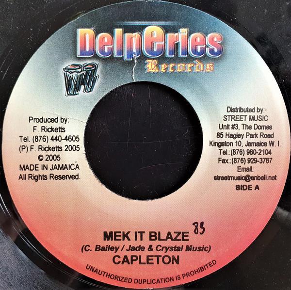 7inch Record CAPLETON - Mek It Blaze NONE Delperies Recor 2005 Jamaica Reggae, Ska & Dub Used
7inch Record CAPLETON - Mek It Blaze NONE Delperies Recor 2005 Jamaica Reggae, Ska & Dub Used