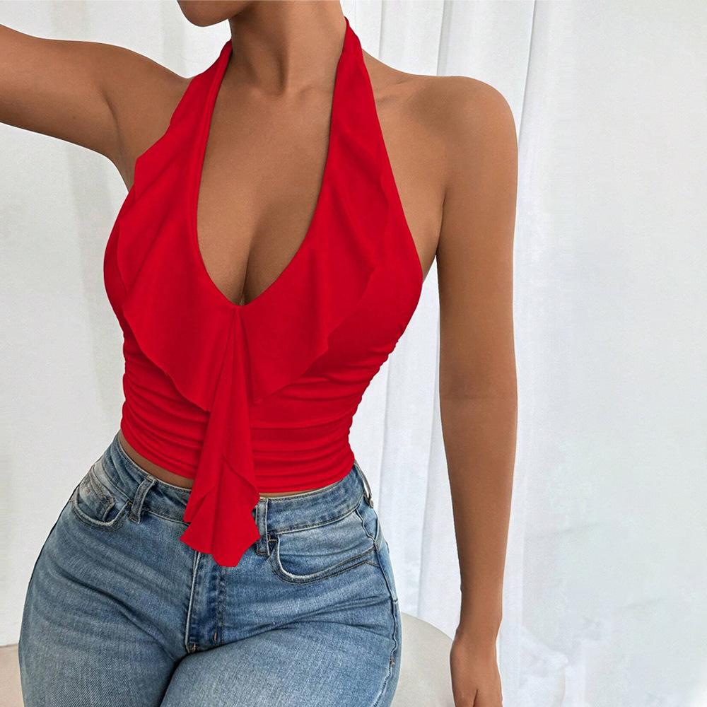 Women s Neck Hanging Red Vest For Spring And Summer 2026, Backless Design Sense, Short Top XL червоний
Women s Neck Hanging Red Vest For Spring And Summer 2026, Backless Design Sense, Short Top XL червоний