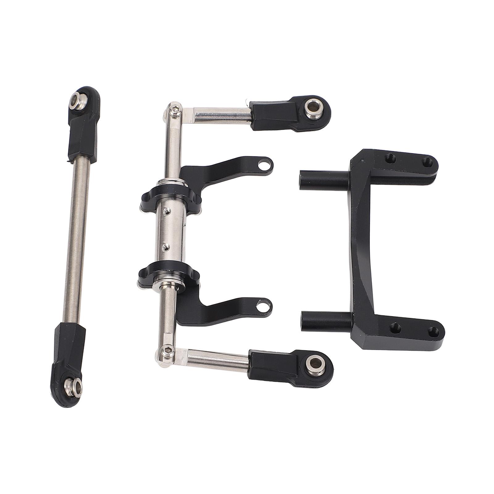 1 10 RC Servo Mount with Hydraulic Steering Link Aluminum Alloy Lightweight Adjustable Damping for SCX10 Models Black чорний
1 10 RC Servo Mount with Hydraulic Steering Link Aluminum Alloy Lightweight Adjustable Damping for SCX10 Models Black чорний