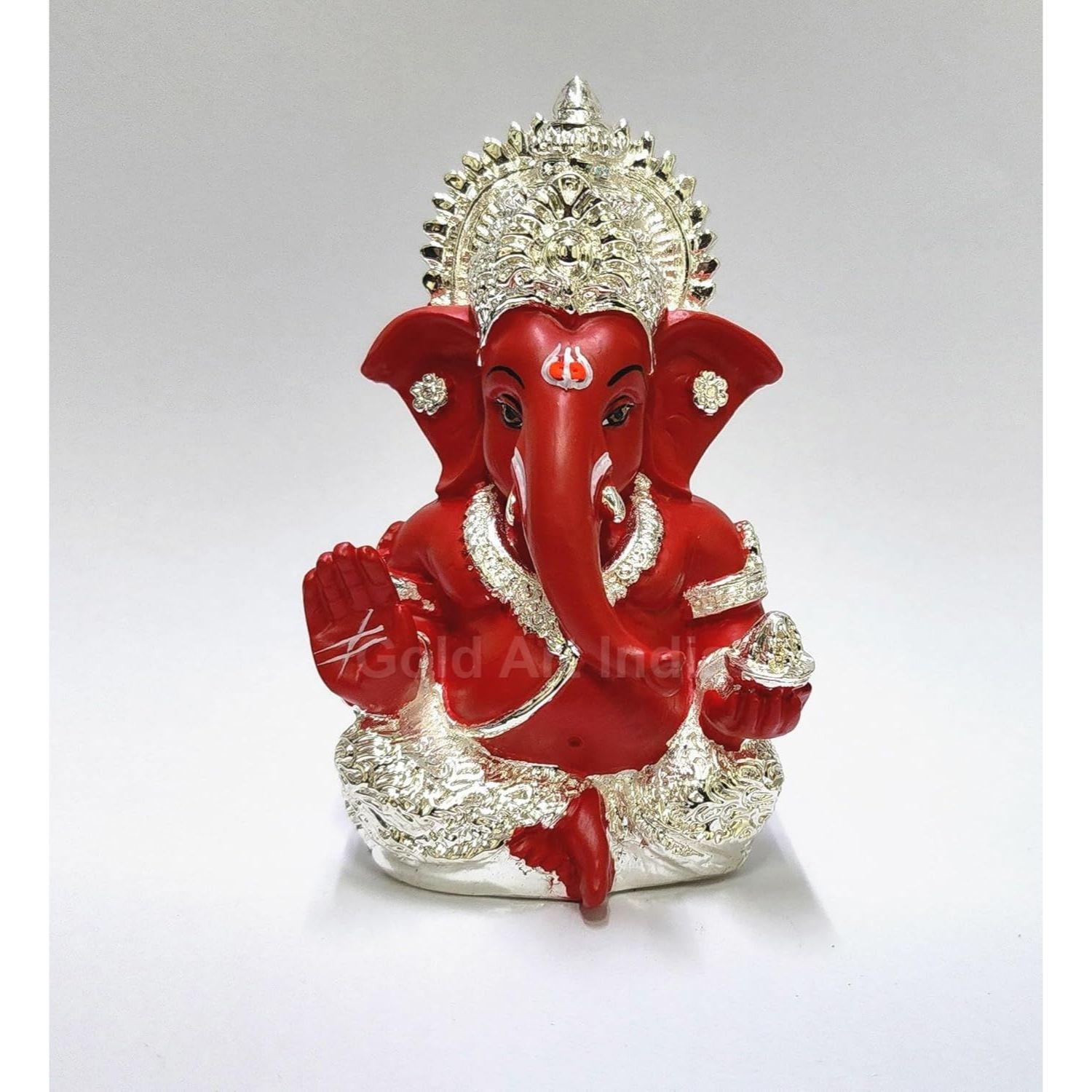 Silver Plated Ganesh Idol for Car Dashboard God Ganesha Idol for Home Decor Ganpati for Gift 3.5 inches (Silver) (MukutSilver red), Idol
Silver Plated Ganesh Idol for Car Dashboard God Ganesha Idol for Home Decor Ganpati for Gift 3.5 inches (Silver) (MukutSilver red), Idol