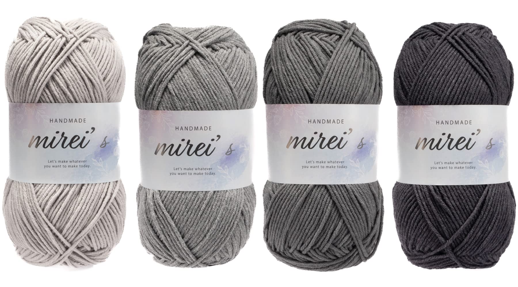 Millais Cotton Medium Set of 4 1 Ball 100g Crochet Knitting Yarn, Thick, Colors, Approx. 210m, (Gray)
Millais Cotton Medium Set of 4 1 Ball 100g Crochet Knitting Yarn, Thick, Colors, Approx. 210m, (Gray)