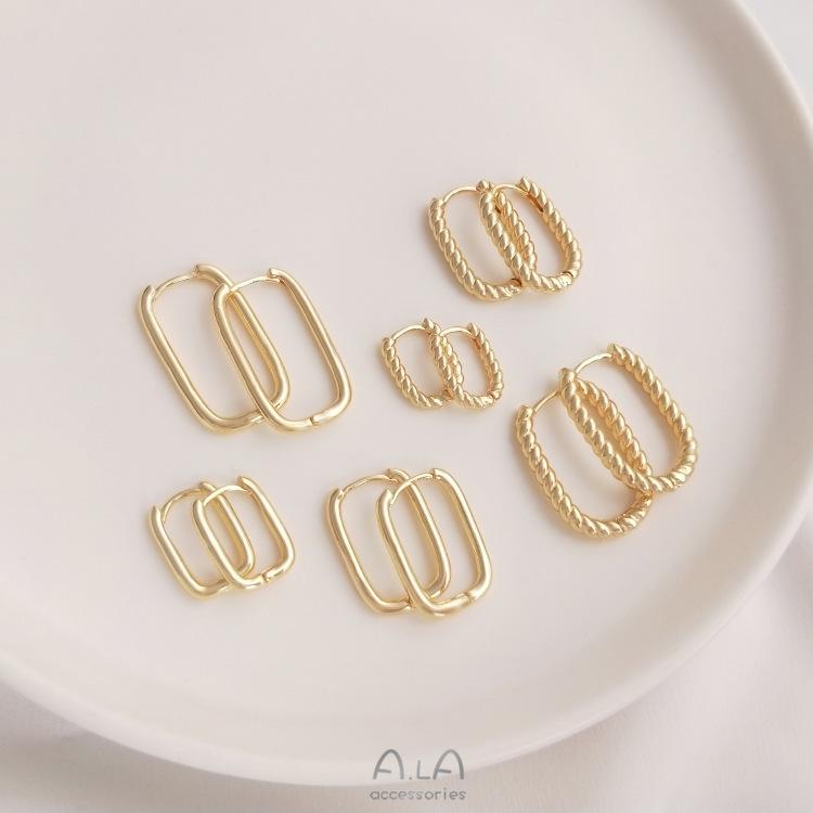 14K Gold-Filled U-Shaped Twisted Ear Cuff Hoops - Fashionable, Lightweight, Classic Earrings
14K Gold-Filled U-Shaped Twisted Ear Cuff Hoops - Fashionable, Lightweight, Classic Earrings