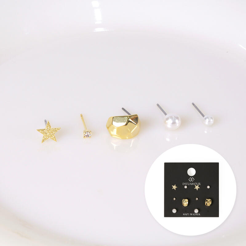 Star Pearl 10-Set Anti-Hyperlipid Earrings yellow gold
Star Pearl 10-Set Anti-Hyperlipid Earrings yellow gold
