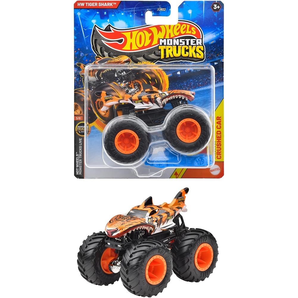 Hot Wheels Monster Truck Tiger Shark 1:64 Scale Vehicle Toy Orange for Ages 3 and Up
Hot Wheels Monster Truck Tiger Shark 1:64 Scale Vehicle Toy Orange for Ages 3 and Up