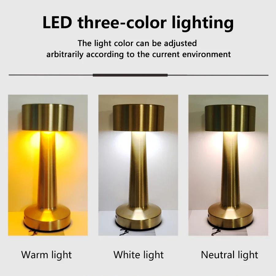Rechargeable Metal Touch LED Table Lamp Bedside Decorative Desk Light For Bar Bedroom Restaurant Coffee Atmosphere Night Light
Rechargeable Metal Touch LED Table Lamp Bedside Decorative Desk Light For Bar Bedroom Restaurant Coffee Atmosphere Night Light