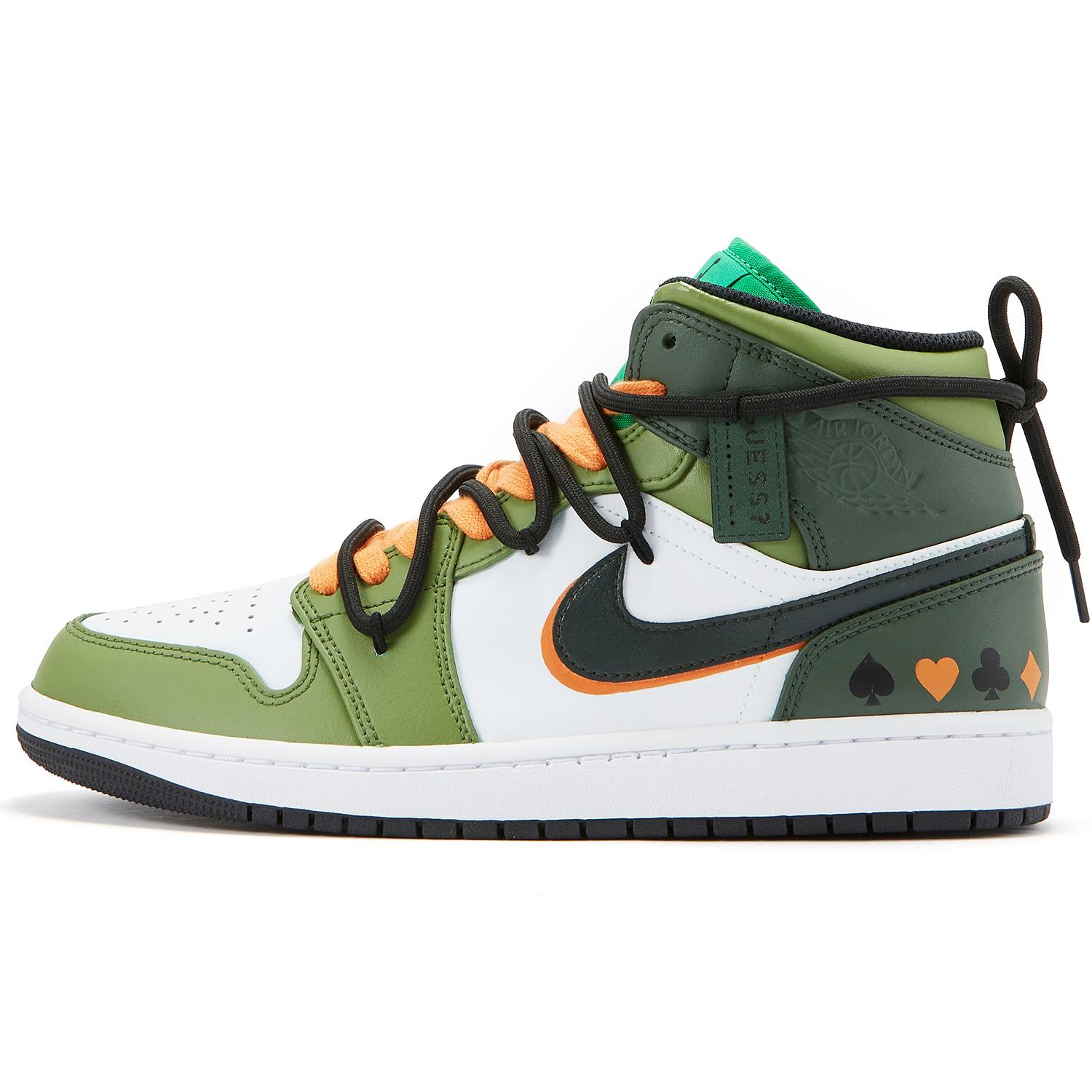 Jordan Air Jordan 1 Poker Cards High top Vintage Basketball Shoes Women s Green Orange White DQ8423-301(Team98-) 38.5
Jordan Air Jordan 1 Poker Cards High top Vintage Basketball Shoes Women s Green Orange White DQ8423-301(Team98-) 38.5