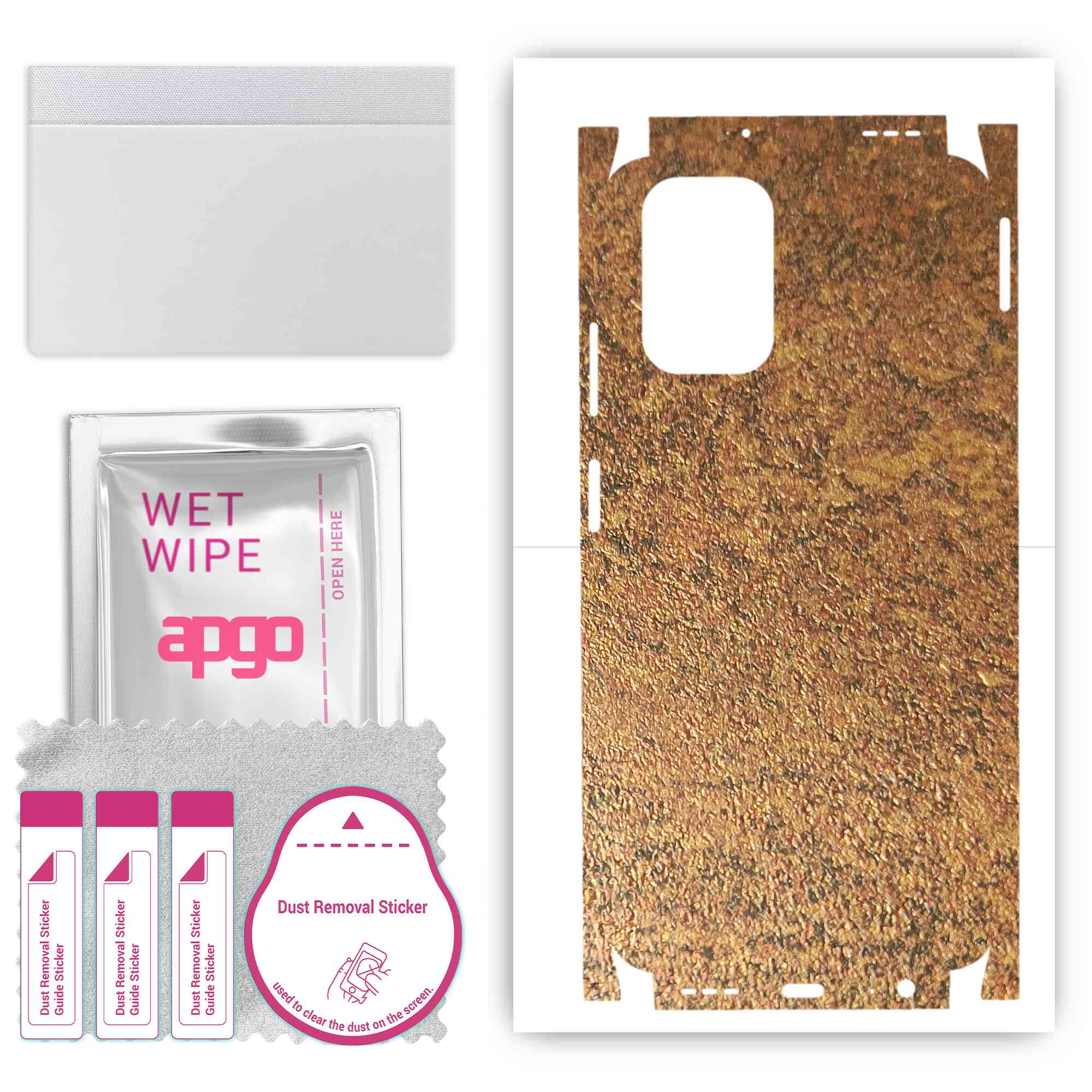 apgo Protective Skin Sticker for the back+sides compatible with Xiaomi Poco M5s, Full Wrap Film, Foil, Vinyl - Pattern Rusty Copper
apgo Protective Skin Sticker for the back+sides compatible with Xiaomi Poco M5s, Full Wrap Film, Foil, Vinyl - Pattern Rusty Copper