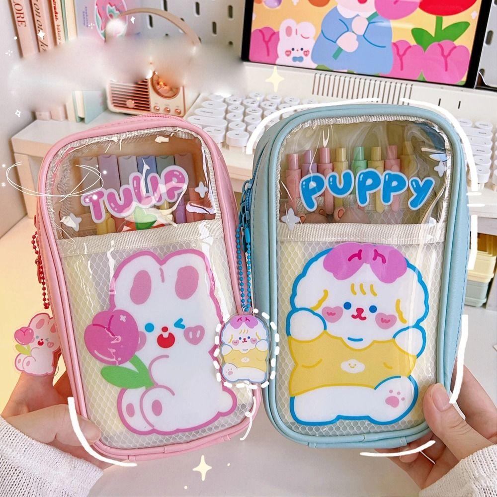 Pouch Large Capacity School Supplies Bear Pencil Case Zipper Pouch Pencil Bag Transparent Pen Bag
Pouch Large Capacity School Supplies Bear Pencil Case Zipper Pouch Pencil Bag Transparent Pen Bag