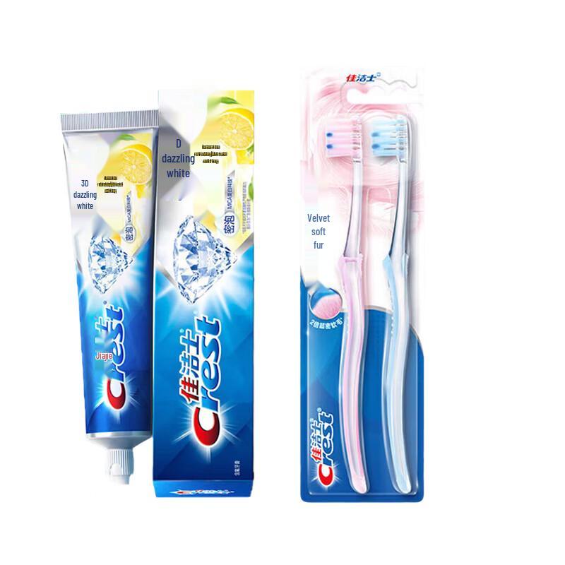 Crest 3D White Lemon Tea Fresh Toothpaste & Velvet Gum Care Toothbrush Set
Crest 3D White Lemon Tea Fresh Toothpaste & Velvet Gum Care Toothbrush Set