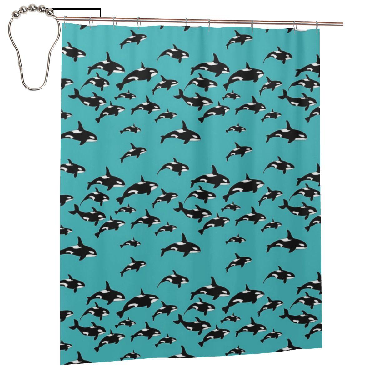 Orca Killer Whales Pattern On Blue Shower Curtain Bathroom Polyester Waterproof Bath Curtains With Hooks W60H190(CM)-1 Pcs
Orca Killer Whales Pattern On Blue Shower Curtain Bathroom Polyester Waterproof Bath Curtains With Hooks W60H190(CM)-1 Pcs
