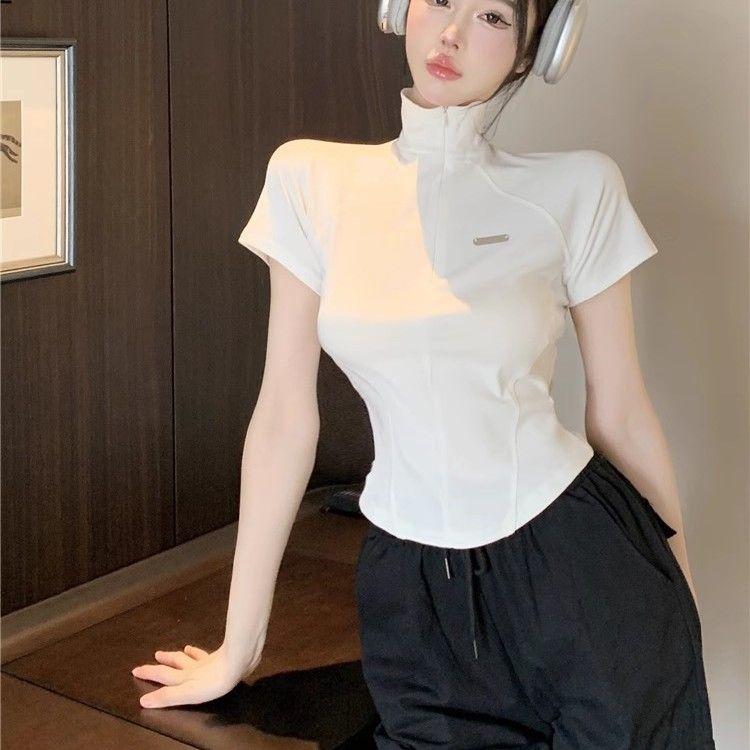 Женские футболки для велоспорта с коротким рукавом, топы Y2K для девочек, топы для рабочей одежды, футболки на молнии, однотонные спортивные топы XL белый
Женские футболки для велоспорта с коротким рукавом, топы Y2K для девочек, топы для рабочей одежды, футболки на молнии, однотонные спортивные топы XL белый