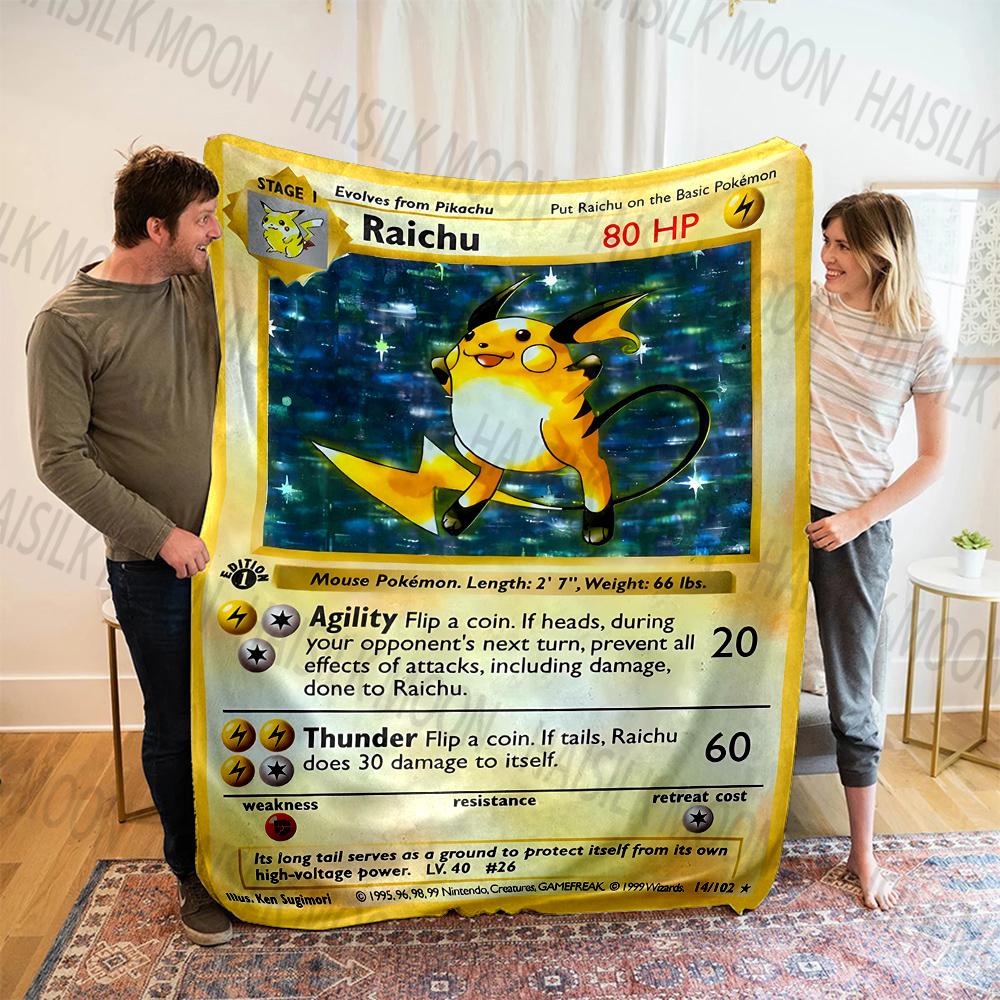 1PC Pokémon Charizard Cards Pattern Blanket Warm Soft Fluffy Kids Adult Sofa Bed Throw Blanket Suitable Travel Camping for Gifts 75x90cm
1PC Pokémon Charizard Cards Pattern Blanket Warm Soft Fluffy Kids Adult Sofa Bed Throw Blanket Suitable Travel Camping for Gifts 75x90cm