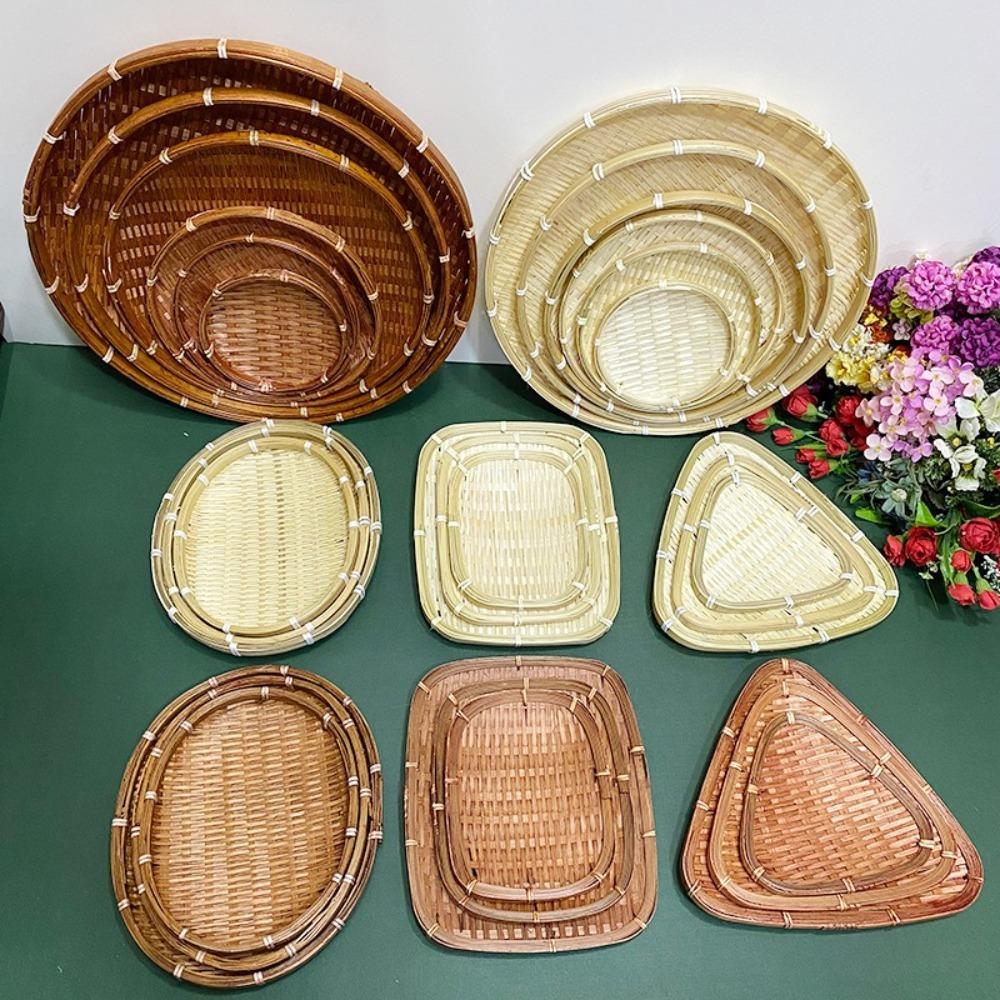 Decorative Storage Basket Woven Fruit Basket Versatile Serving Tray for Kitchen Brown-15*14CM
Decorative Storage Basket Woven Fruit Basket Versatile Serving Tray for Kitchen Brown-15*14CM
