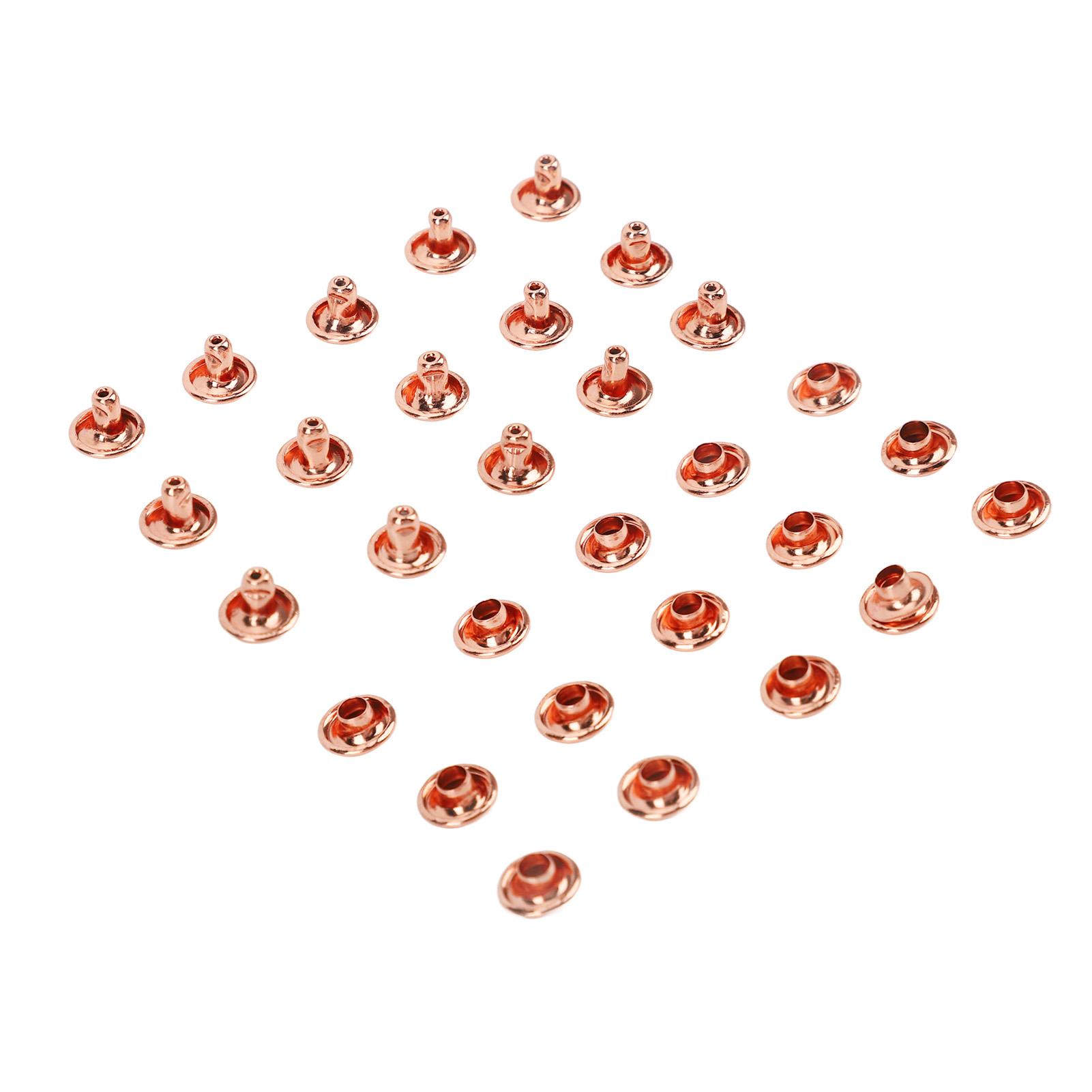 100 комплектов металлических заклепок, розовое золото, сильный блеск, высокая твердость, металлические кожаные заклепки для самостоятельного изготовления 8x6mm
100 комплектов металлических заклепок, розовое золото, сильный блеск, высокая твердость, металлические кожаные заклепки для самостоятельного изготовления 8x6mm