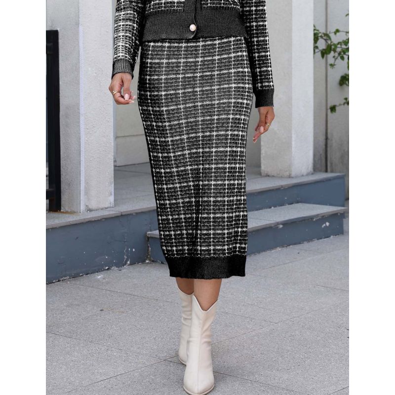 Autumn Winter Women Skirt Ladies Sweater Dress Sheath Half-Length Sweater Dress Black L
Autumn Winter Women Skirt Ladies Sweater Dress Sheath Half-Length Sweater Dress Black L