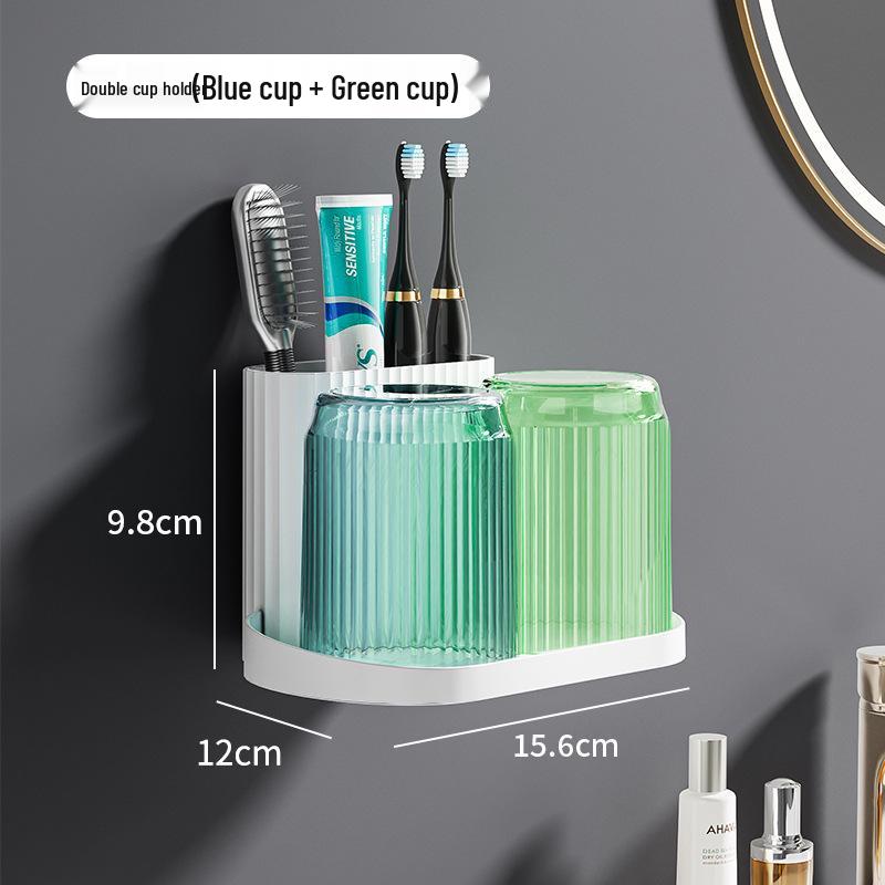 Wall-Mounted Toothbrush Holder & Storage Rack for Mouthwash, Toothpaste, Cosmetics - Draining Design for Bathroom Countertops
Wall-Mounted Toothbrush Holder & Storage Rack for Mouthwash, Toothpaste, Cosmetics - Draining Design for Bathroom Countertops