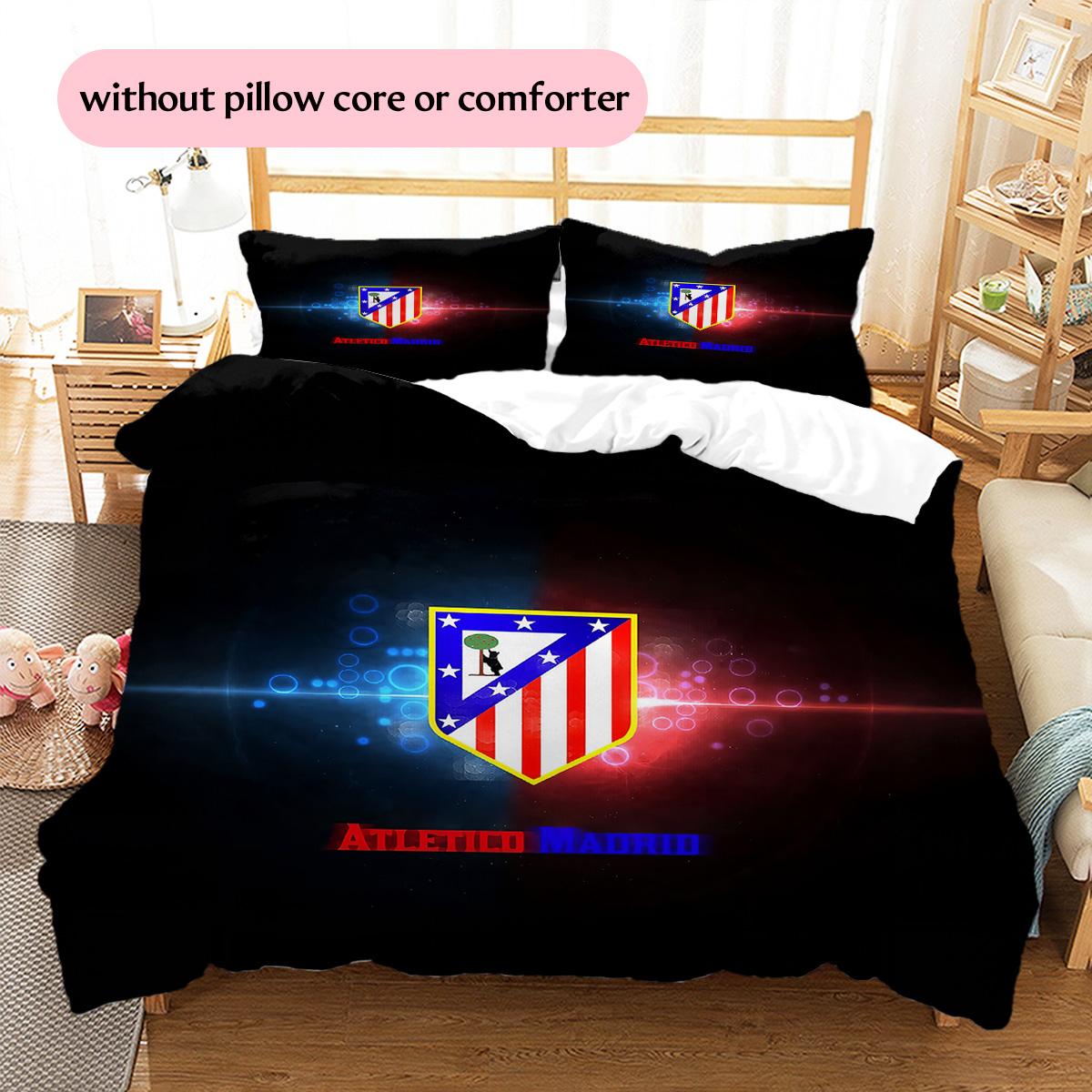 Atlético de Madrid Pattern Bedding Quilt Set Home Decoration Gift (1 * duvet cover + 2 * pillowcase without core) 135x200cm
Atlético de Madrid Pattern Bedding Quilt Set Home Decoration Gift (1 * duvet cover + 2 * pillowcase without core) 135x200cm