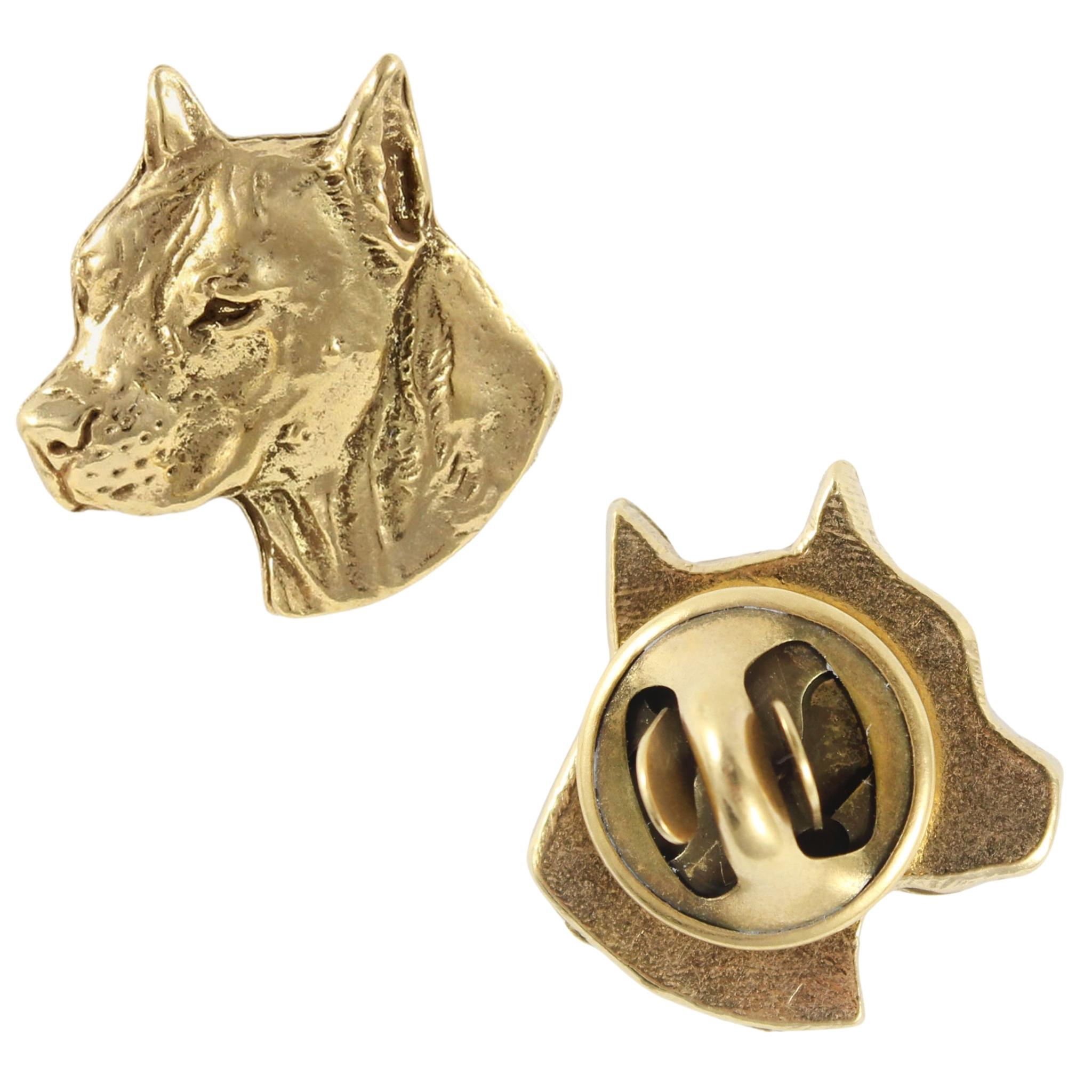 American Staffordshire Terrier, Amstaff I - gold-plated pin brooch, elegant dog ornament, unique pin by Art-Dog brand
American Staffordshire Terrier, Amstaff I - gold-plated pin brooch, elegant dog ornament, unique pin by Art-Dog brand