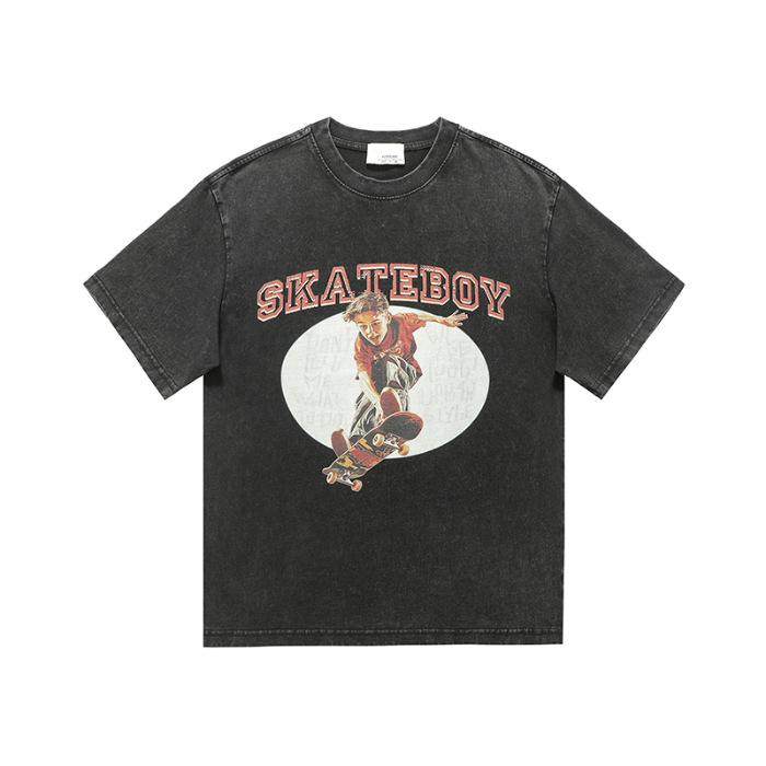 Летняя американская ретро футболка с принтом Мужская из чистого хлопка Старая футболка с коротким рукавом Тяжелый топ с полурукавом 3XL чёрный
Летняя американская ретро футболка с принтом Мужская из чистого хлопка Старая футболка с коротким рукавом Тяжелый топ с полурукавом 3XL чёрный