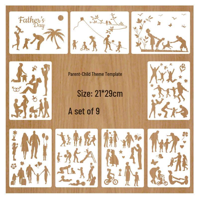 Parent-Child Family Theme Stencil Set: A4 Plastic Templates for DIY Art & Photo Albums
Parent-Child Family Theme Stencil Set: A4 Plastic Templates for DIY Art & Photo Albums