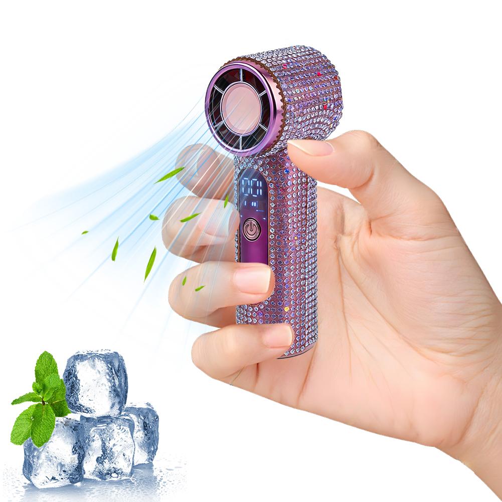 Summer Portable Handheld Mini Fan Diamond Design Powerful Handheld Mini Fan Digital Display Personal Outdoor Cooling Fan
Summer Portable Handheld Mini Fan Diamond Design Powerful Handheld Mini Fan Digital Display Personal Outdoor Cooling Fan
