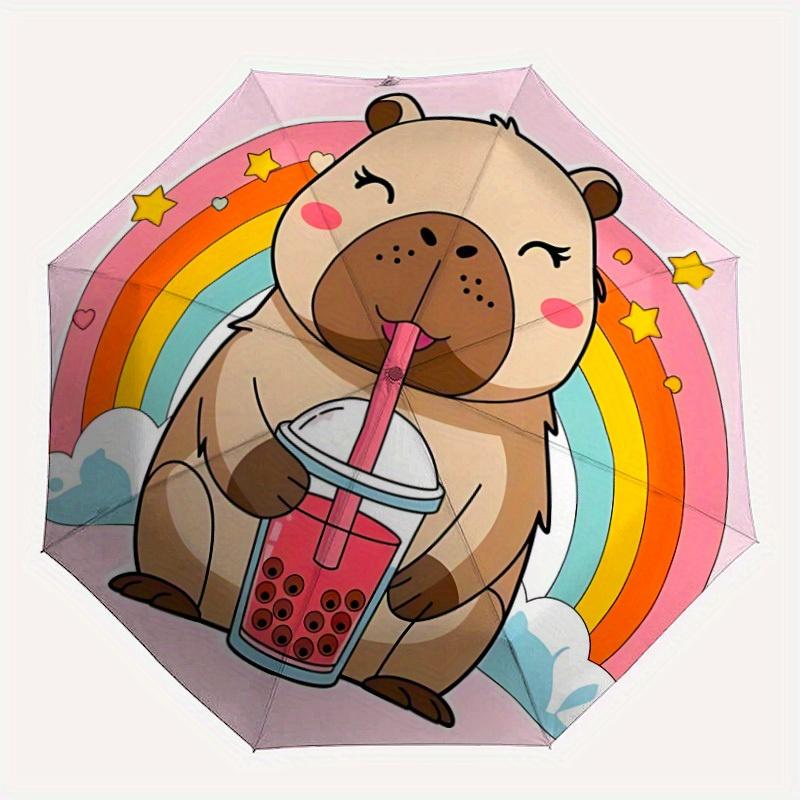 1pc Bubble Tea Capybara Automatic Open/close Umbrella, 8-Rib sturdy structure, Portable Travel Umbrella, Parties, Everyday Use, Outdoor Acce
1pc Bubble Tea Capybara Automatic Open/close Umbrella, 8-Rib sturdy structure, Portable Travel Umbrella, Parties, Everyday Use, Outdoor Acce
