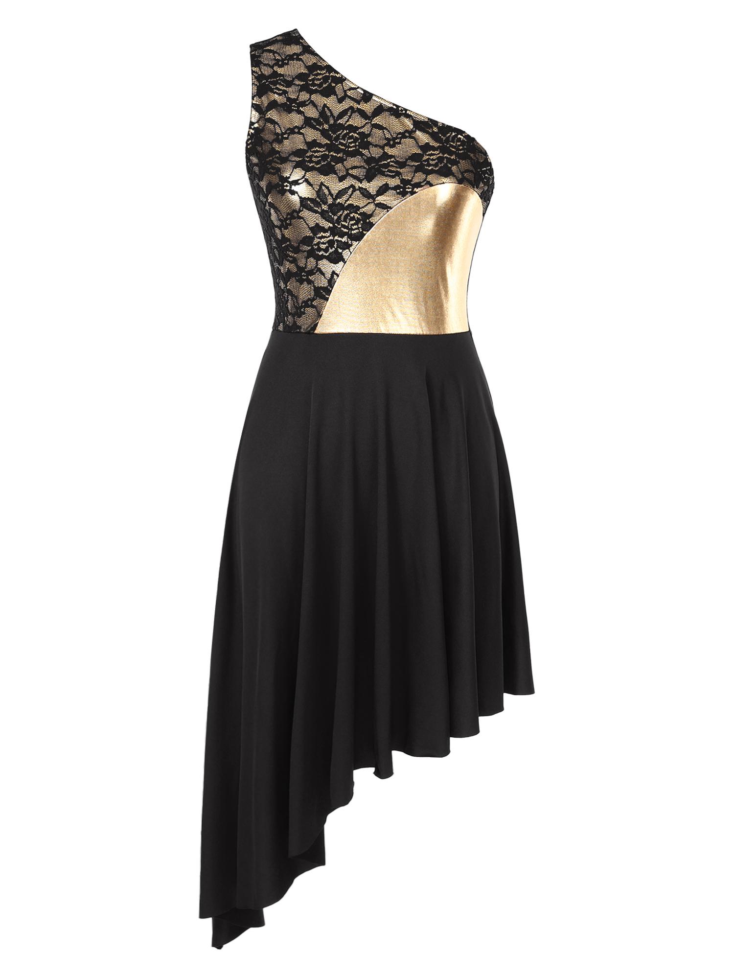 Жіноча танцювальна сукня Praise на одне плече, мереживний дизайн з печворком, контрастні кольорові панелі, асиметричний поділ, церковна сукня для виступу S чорний
Жіноча танцювальна сукня Praise на одне плече, мереживний дизайн з печворком, контрастні кольорові панелі, асиметричний поділ, церковна сукня для виступу S чорний