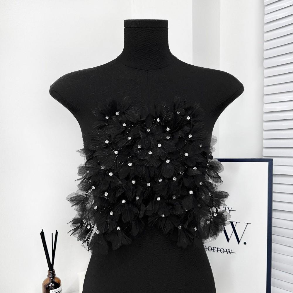 Double Layer Mesh Lace Accessories Pleated Design Heavy Industry Evening Dress Accessories Chest Wrap Ruffle Trim L чёрный
Double Layer Mesh Lace Accessories Pleated Design Heavy Industry Evening Dress Accessories Chest Wrap Ruffle Trim L чёрный