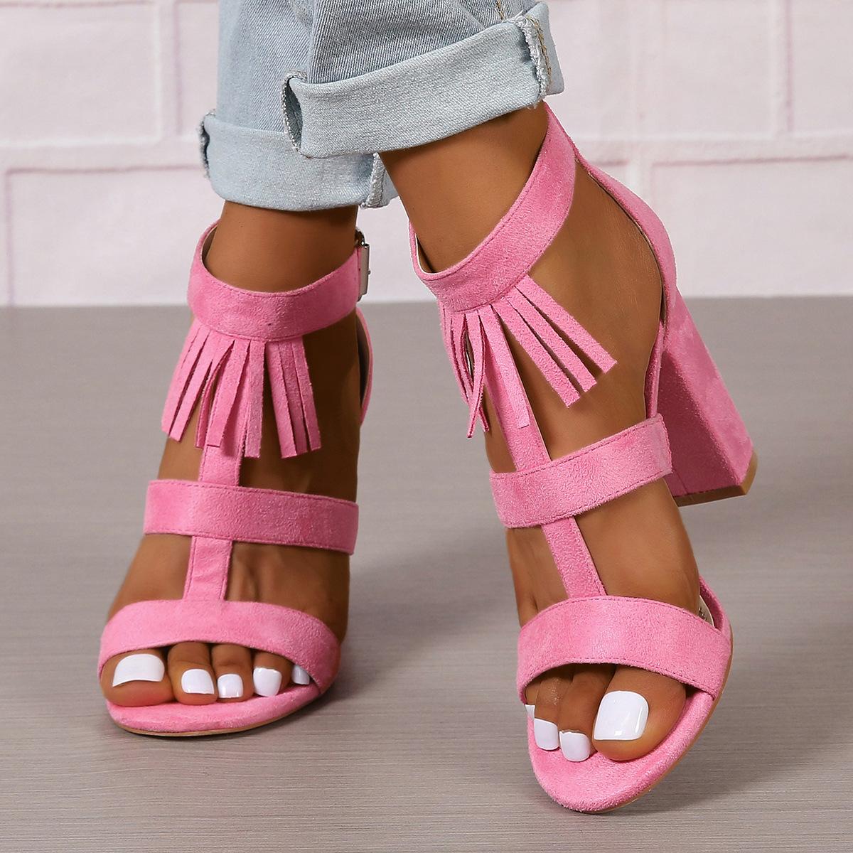 Нові модні жіночі босоніжки на високих підборах із бахромою та пряжкою US code 11 рожевий
Нові модні жіночі босоніжки на високих підборах із бахромою та пряжкою US code 11 рожевий