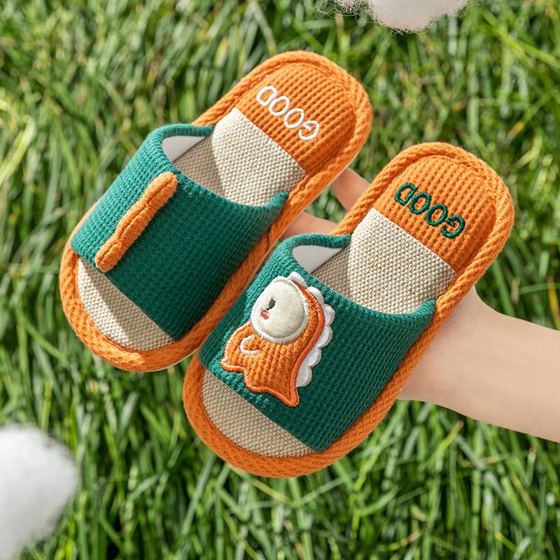 Zujianle Cartoon Dinosaur Linen Slippers for Kids - Indoor All-Season Footwear for Boys & Girls 15cm (2-3 years) темно-зелений колір
Zujianle Cartoon Dinosaur Linen Slippers for Kids - Indoor All-Season Footwear for Boys & Girls 15cm (2-3 years) темно-зелений колір