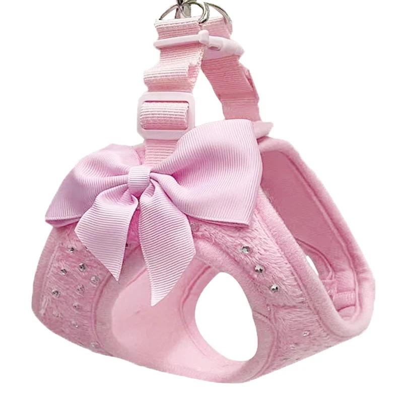 Pink Bowknot Rhinestone Dog Harness Vest Breathable Puppy Leash Set for Small Dogs Teddy Bichon Pet Supplies XS рожевий
Pink Bowknot Rhinestone Dog Harness Vest Breathable Puppy Leash Set for Small Dogs Teddy Bichon Pet Supplies XS рожевий