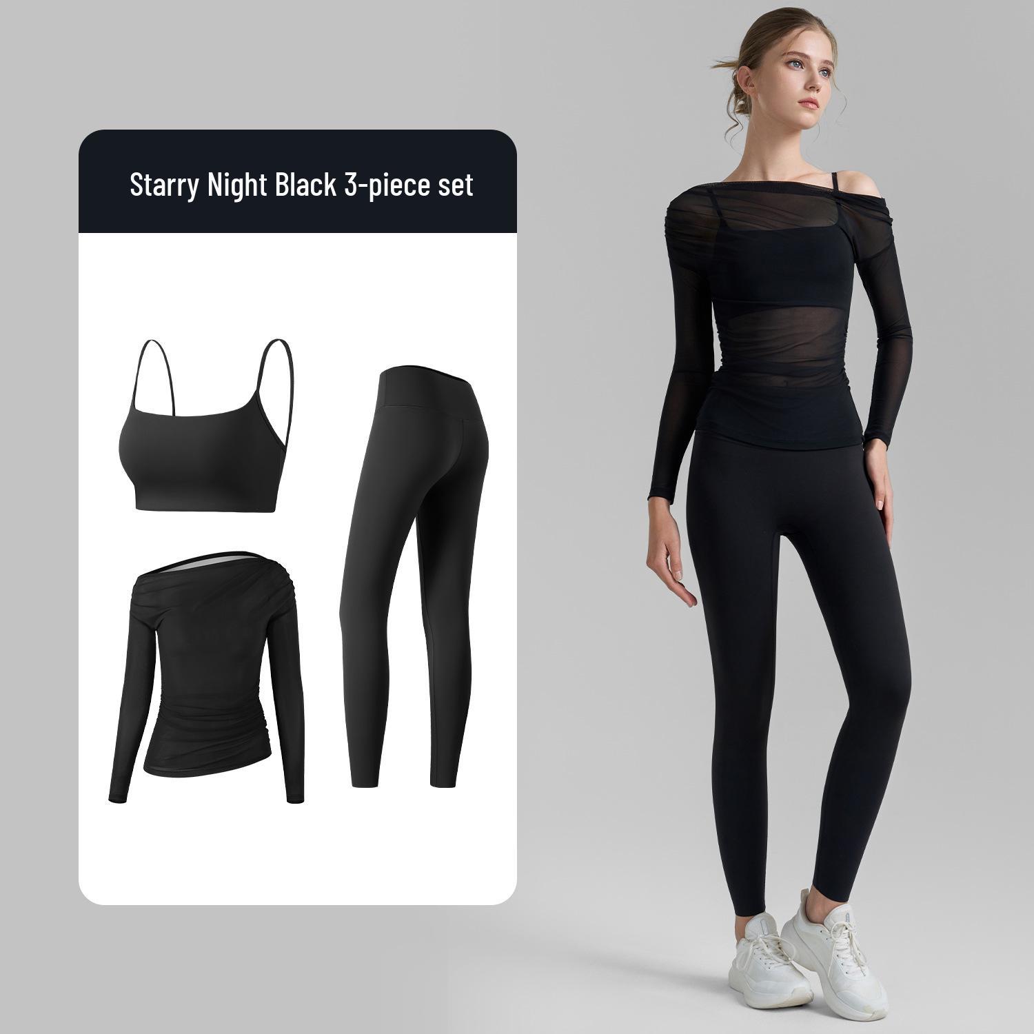 Three-Piece Women s Fitness Set: Sports Shirt, Fixed-Cup Camisole, and No-Line Lycra Yoga Pants. Medium
Three-Piece Women s Fitness Set: Sports Shirt, Fixed-Cup Camisole, and No-Line Lycra Yoga Pants. Medium