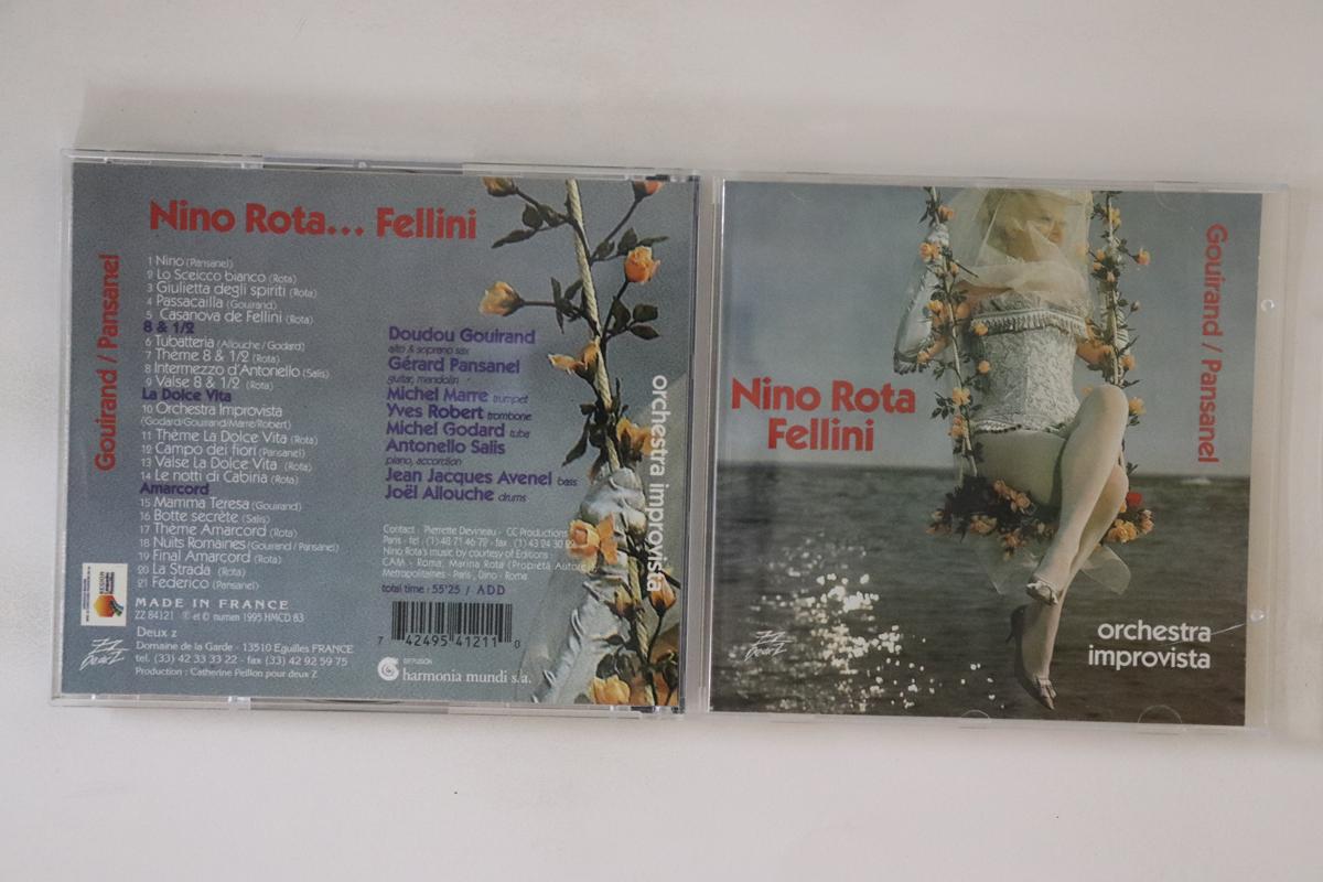 CD ORCHESTRA IMPROVISTA GOUIRAND PAN Nino Rota... Fellini ZZ84121 DEUX Z 1995 France Jazz Used
CD ORCHESTRA IMPROVISTA GOUIRAND PAN Nino Rota... Fellini ZZ84121 DEUX Z 1995 France Jazz Used