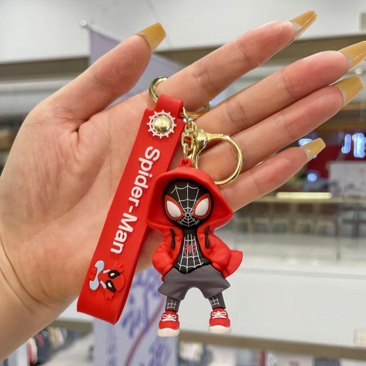 New Spider-Man Silicone Keychain Cartoon Animation Character Creative Bag Pendant Holiday Gift Cute Ornament Ornament Wholesale
New Spider-Man Silicone Keychain Cartoon Animation Character Creative Bag Pendant Holiday Gift Cute Ornament Ornament Wholesale