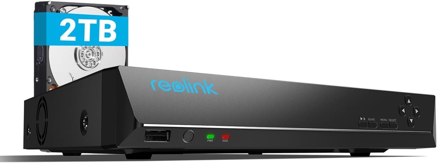 Reolink 8-канальний охоронний записувач PoE Дротове підключення NVR Мережевий відеореєстратор 8-канальна система камер спостереження Пульт дистанційного керування 8 мільйонів зображень чорний
Reolink 8-канальний охоронний записувач PoE Дротове підключення NVR Мережевий відеореєстратор 8-канальна система камер спостереження Пульт дистанційного керування 8 мільйонів зображень чорний