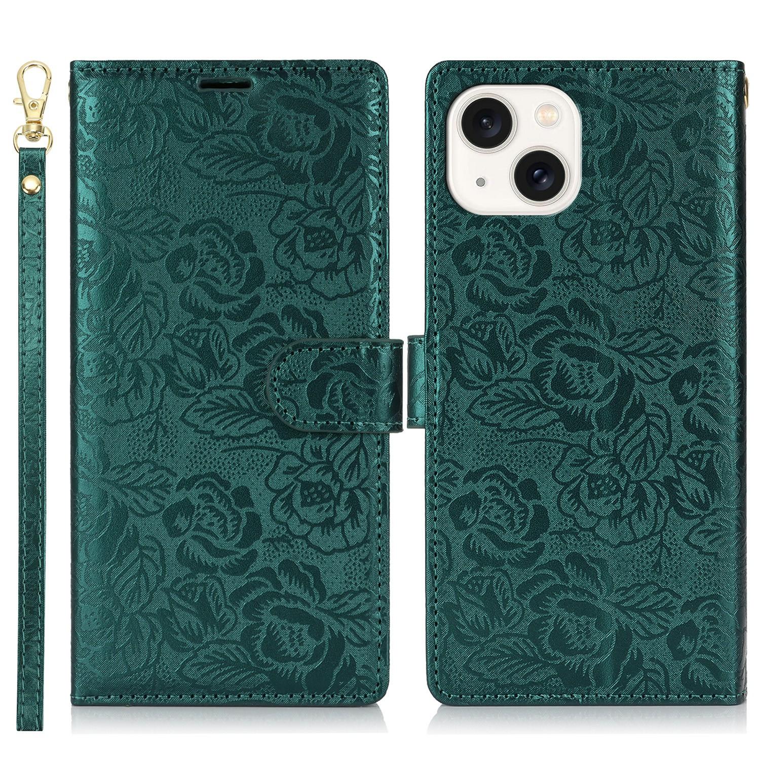 For iPhone 15 Case with Hand Strap Flower Imprint Leather Wallet Phone Cover A
For iPhone 15 Case with Hand Strap Flower Imprint Leather Wallet Phone Cover A