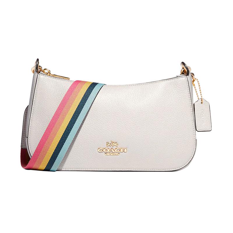 COACH Jes 25 Gold Logo Print Rainbow Shoulder Strap with Zip Closure Pebbled Leather Shoulder Crossbody Bag Medium Women s White золотий
COACH Jes 25 Gold Logo Print Rainbow Shoulder Strap with Zip Closure Pebbled Leather Shoulder Crossbody Bag Medium Women s White золотий