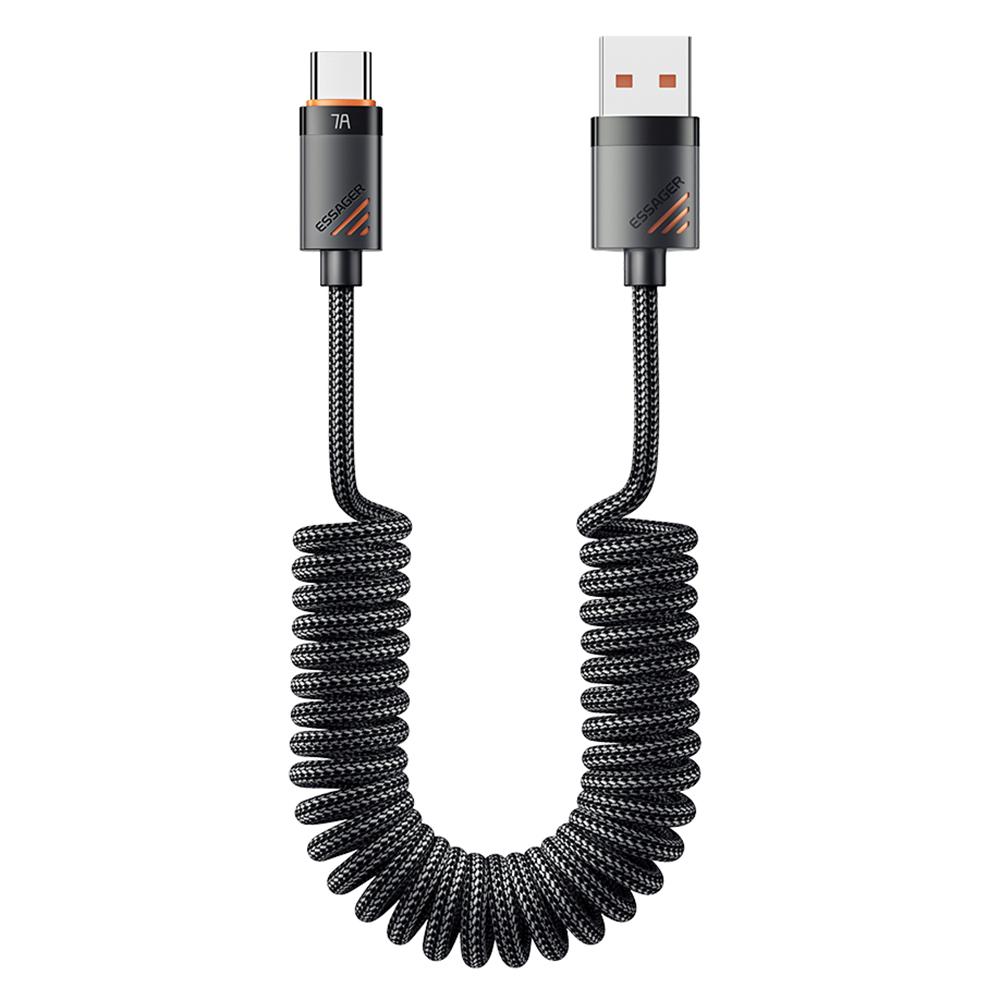 ESSAGER Spring Data Cable USB-A to Type-C 100W 7A Fast Charging Cable 1.8m A
ESSAGER Spring Data Cable USB-A to Type-C 100W 7A Fast Charging Cable 1.8m A