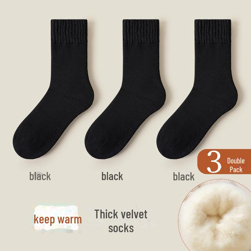 Женские теплые носки средней длины из кашемира и шерсти для осени и зимы — толстые, без косточек, с бархатной подкладкой
Женские теплые носки средней длины из кашемира и шерсти для осени и зимы — толстые, без косточек, с бархатной подкладкой