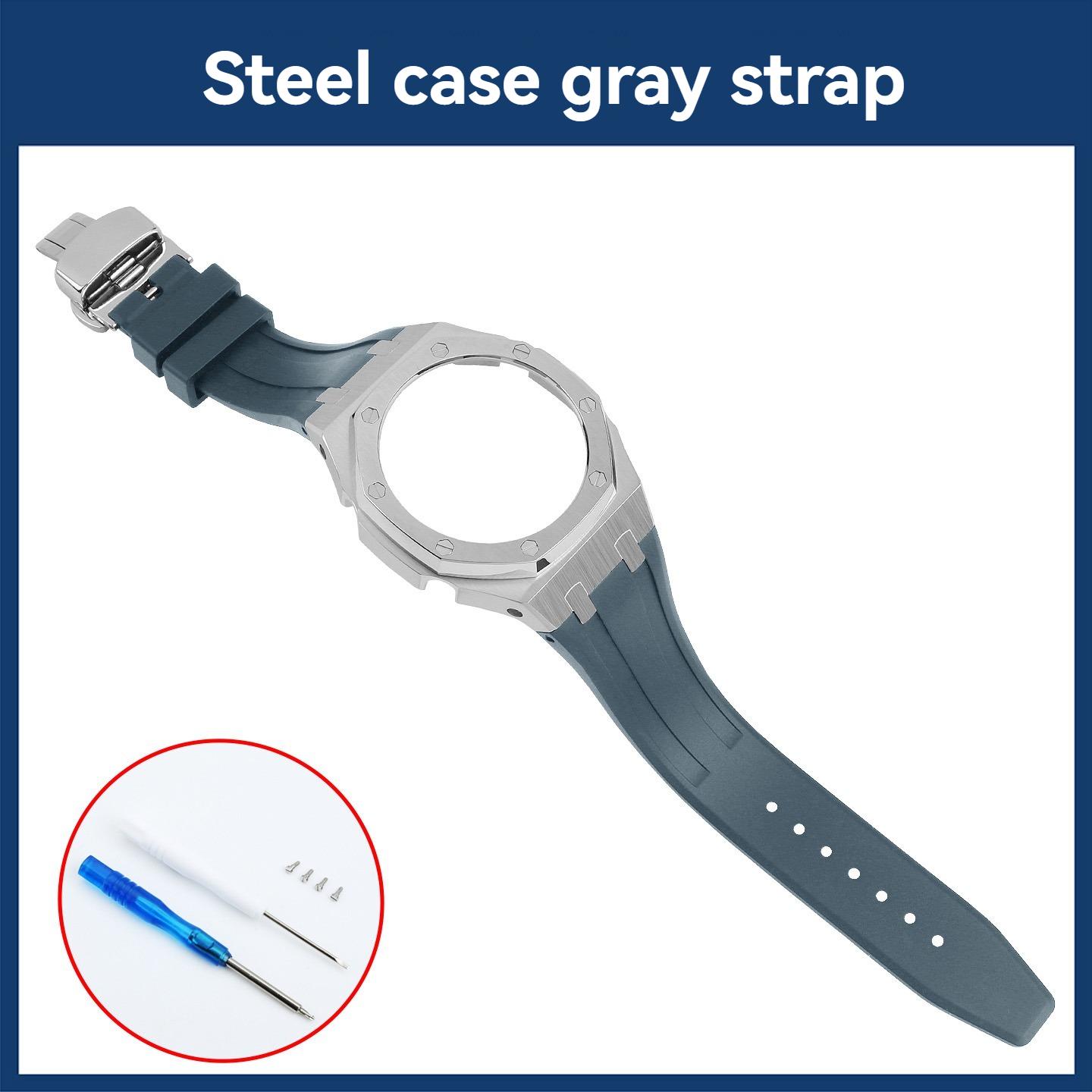 GA2100 Stainless steel Case &Silicone Strap Mod Kit For Casio GA-2100/2110 GA-B2100 DIY Watch Metal case bezel With Screws Corre GA-B2100 срібло сірий колір
GA2100 Stainless steel Case &Silicone Strap Mod Kit For Casio GA-2100/2110 GA-B2100 DIY Watch Metal case bezel With Screws Corre GA-B2100 срібло сірий колір