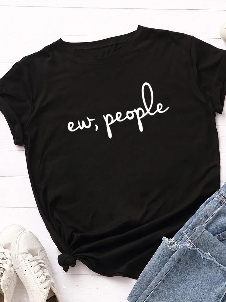 Ew People Letter Print Женская футболка с коротким рукавом и круглым вырезом Свободная женская футболка Женская футболка Топы Одежда Camisetas Mujer S
Ew People Letter Print Женская футболка с коротким рукавом и круглым вырезом Свободная женская футболка Женская футболка Топы Одежда Camisetas Mujer S