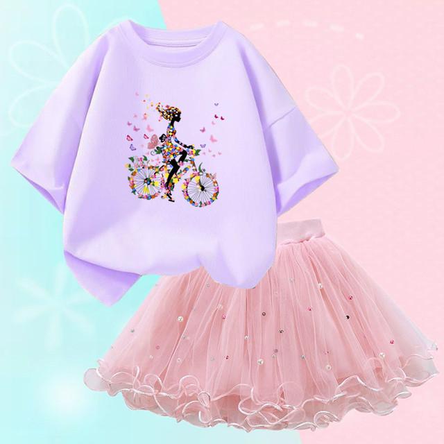 Модний одяг для дівчат Літня футболка з мультфільмом Пухнаста сітчаста спідниця-пачка Дитячий одяг Костюм із 2 предметів Святковий одяг 4T(110cm)
Модний одяг для дівчат Літня футболка з мультфільмом Пухнаста сітчаста спідниця-пачка Дитячий одяг Костюм із 2 предметів Святковий одяг 4T(110cm)