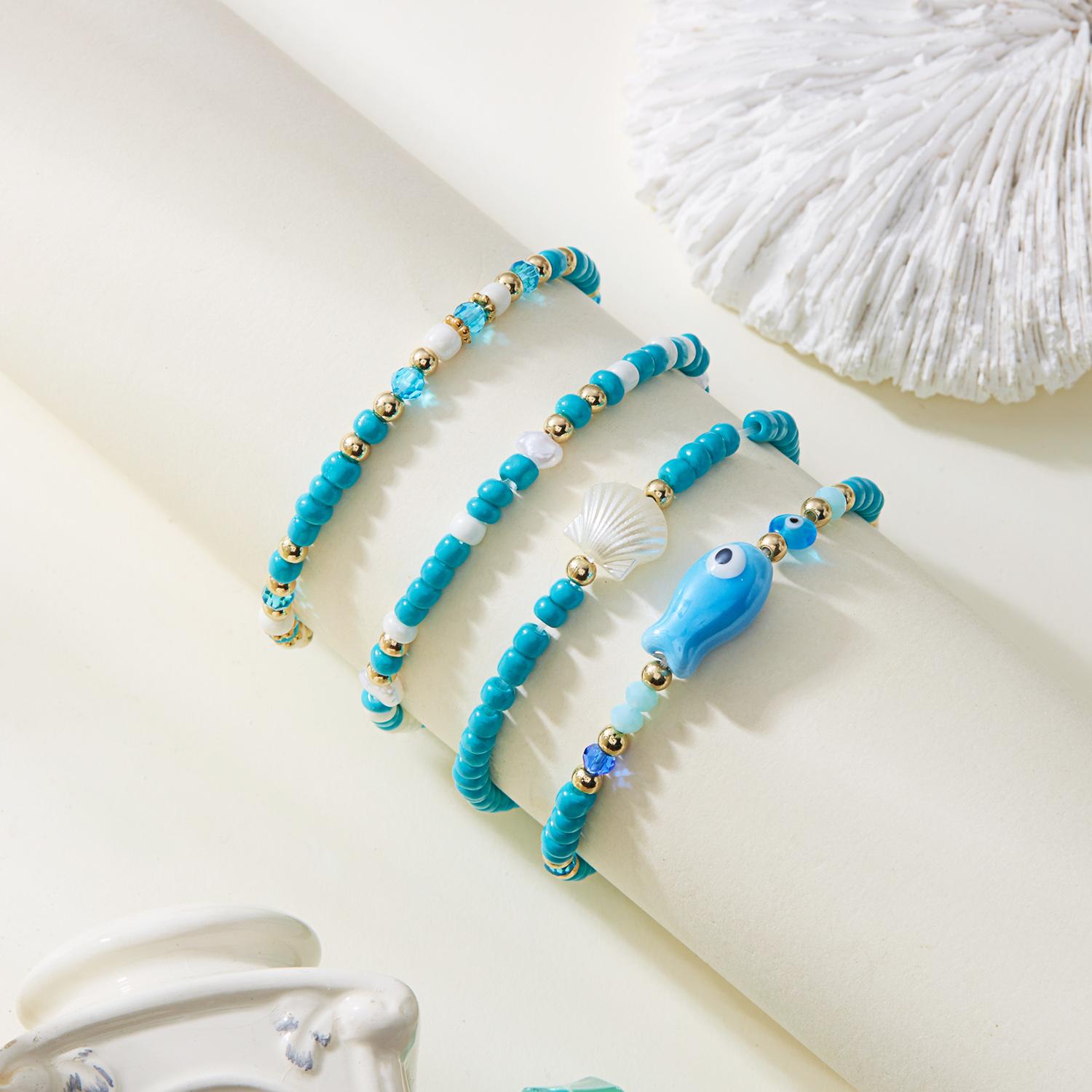 Cute Ceramic Fish Bracelet for Women Men Handmade Resin Shell Elastic Rope Beaded Bracelet Set Friendship Jewelry Birthday Gift
Cute Ceramic Fish Bracelet for Women Men Handmade Resin Shell Elastic Rope Beaded Bracelet Set Friendship Jewelry Birthday Gift